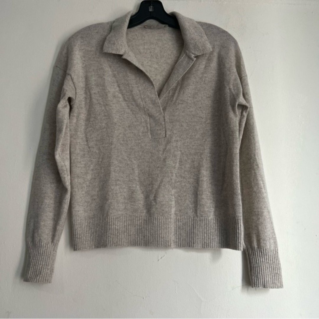 the Lowest price Everlane The Cashmere Polo size XSmall oatmeal blend igTrQcueD US Outlet
