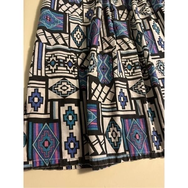 Authentic Vintage Handmade Women’s Aztec Southwestern Blue Knee Length Skirt Size 2X hzErxtgU3 High Quaity