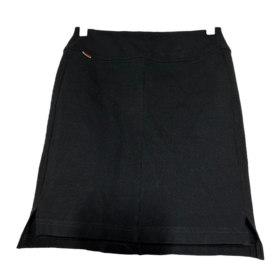 Discounted Lacoste Pencil Mini Skirt Side Slits Elastic Waist Pullover Viscose Black 34 S GCahJm3hC just for you