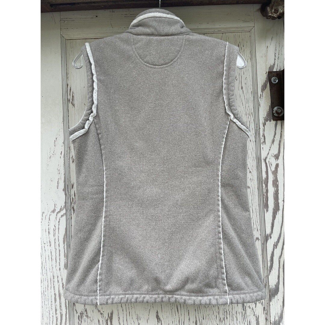 Exclusive Exofficio Beige Fleece Trim Vest with Crossover Button Up Size S/P n70X46Unk no tax