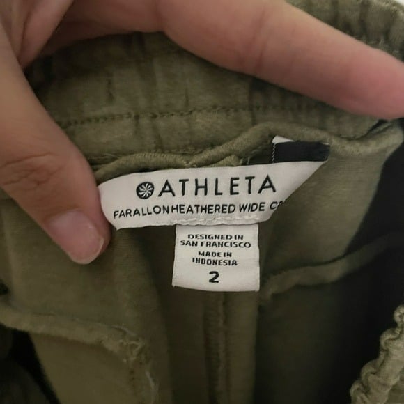 floor price Athleta Pants Heathered Farallon Wide Leg Crop Shadow Olive Green Size 2 OgGTSMqLd just for you
