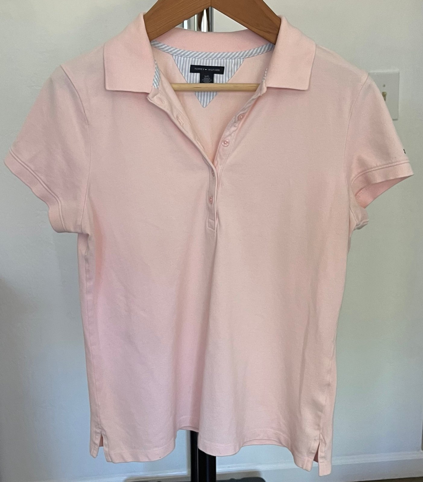 Classic Tommy Hilfiger Women’s Pink Polo Short Sleeve Top Size Large lFAgXY5KL Zero Profit 