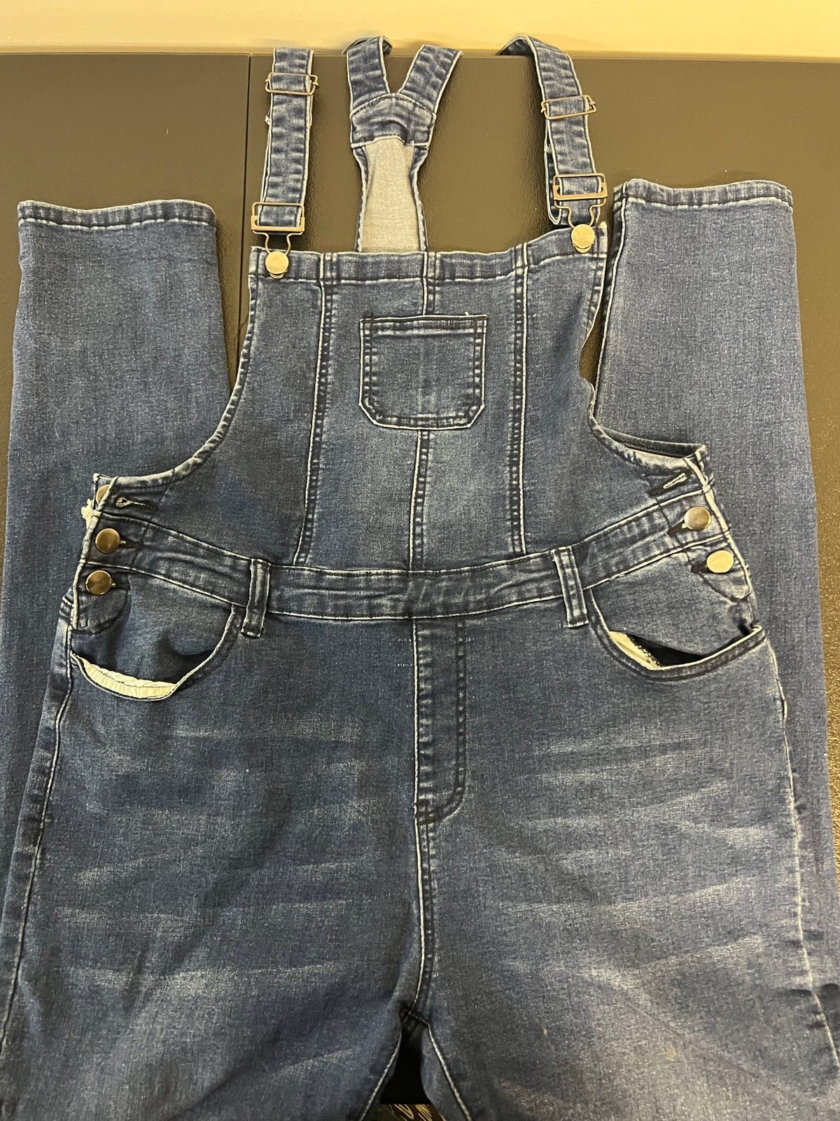 Amazing Cute Fitted Overalls blue Jean Size 1X LGkSdW8y