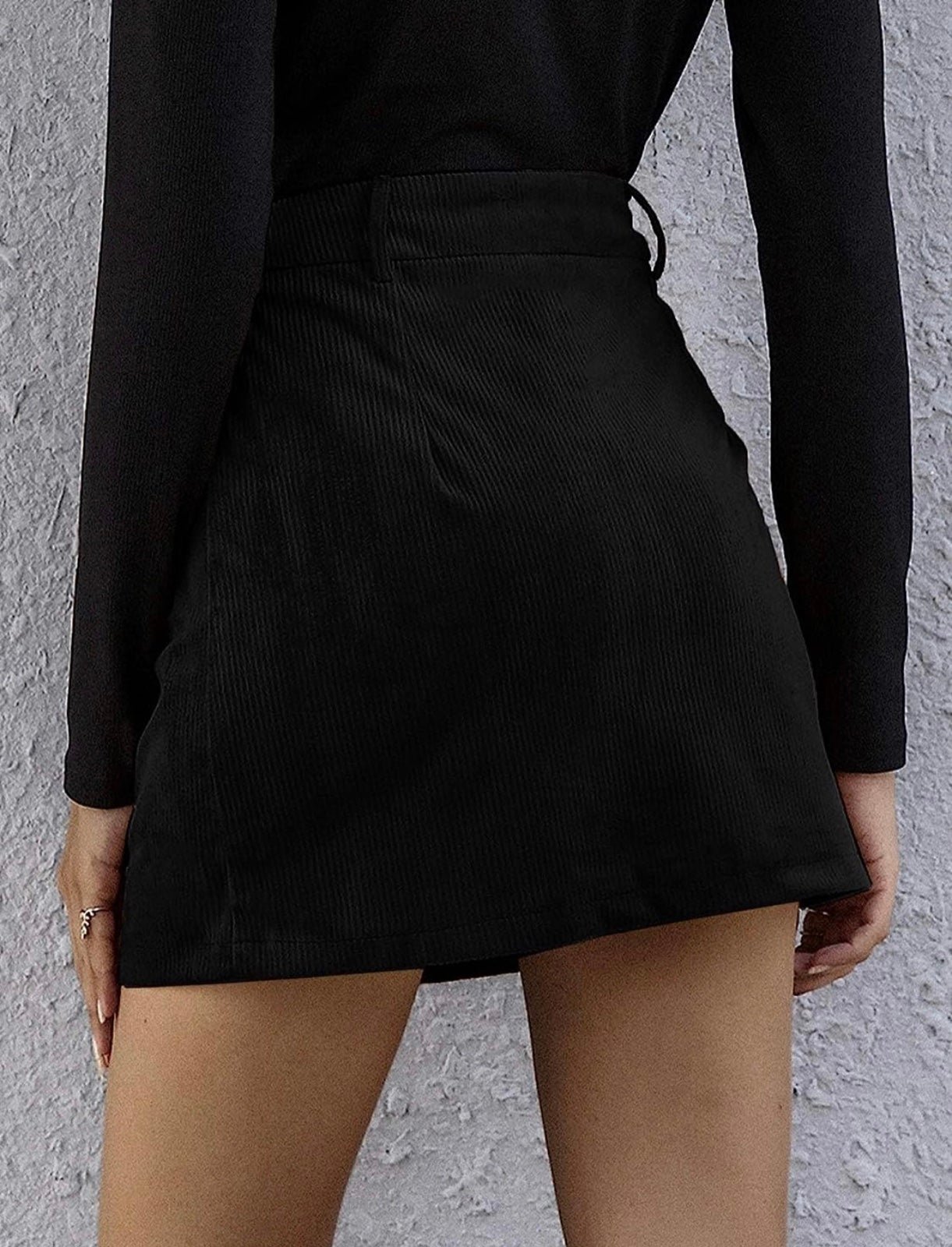Special offer  Black corduroy skirt - large fHaEQK5fZ Cool