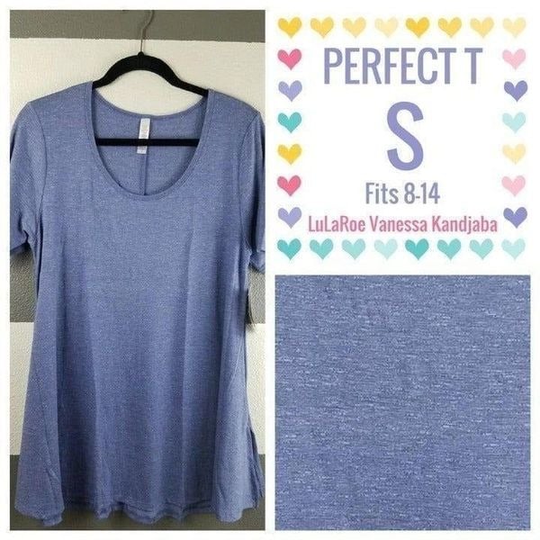 Perfect LuLaRoe Perfect T Small Solid Blue NEW lzfhpyhv