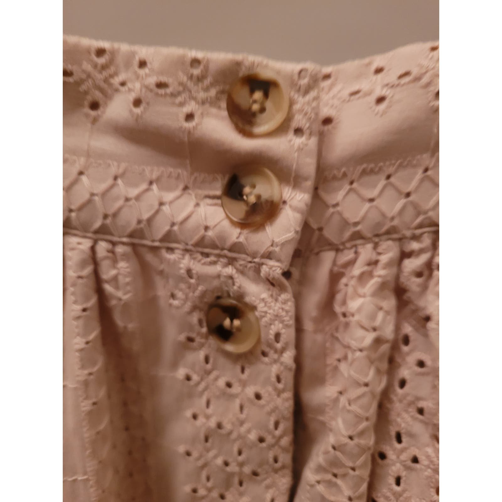 Buy H&M Bohemian Embroidered Eyelet Button Front Cotton Midi Skirt Beige Sz 18 jAG2gfY3X hot sale