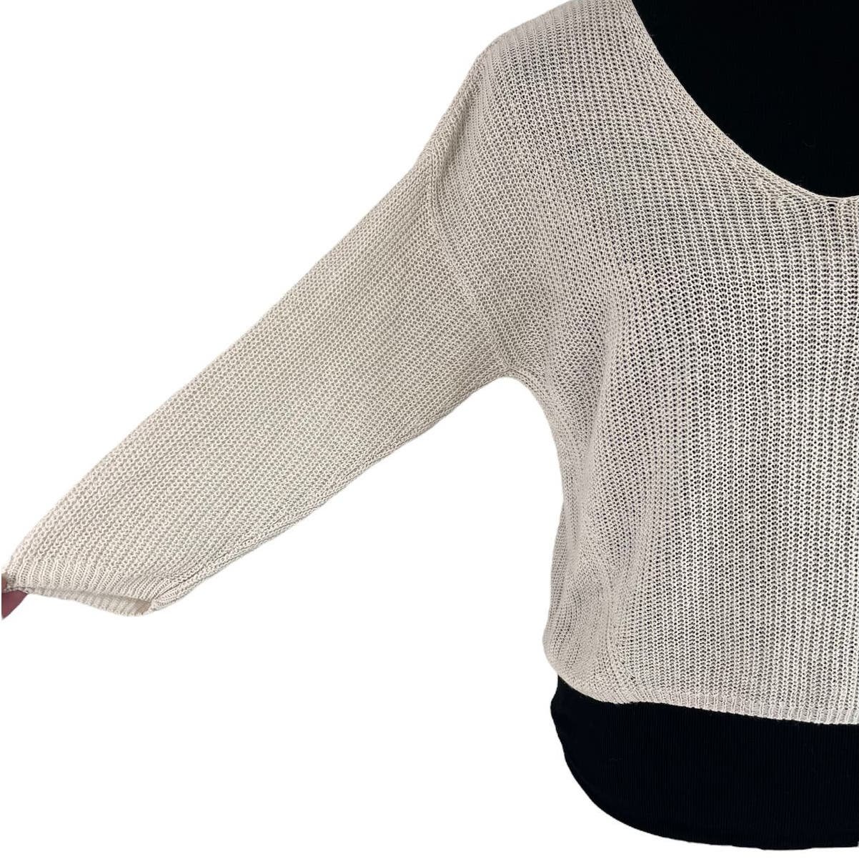Great Babaton Aritzia Linen & Silk Cream Sweater Size Small OJP2rOlsN Great