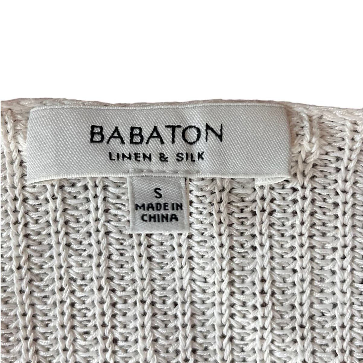 Great Babaton Aritzia Linen & Silk Cream Sweater Size Small OJP2rOlsN Great