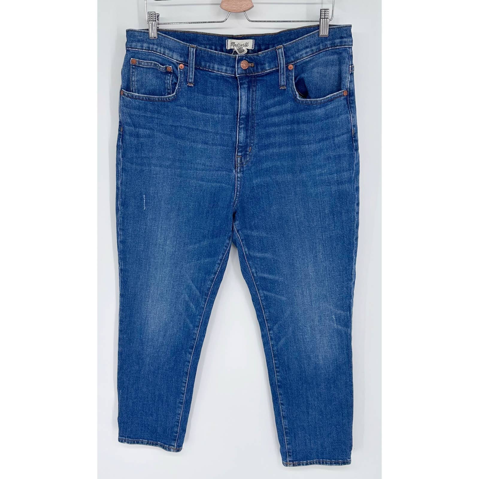 save up to 70% Madewell Women´s Blue The High-Rise Slim Boyjean High-Rise Pockets Whiskering NiPIA77H2 Discount