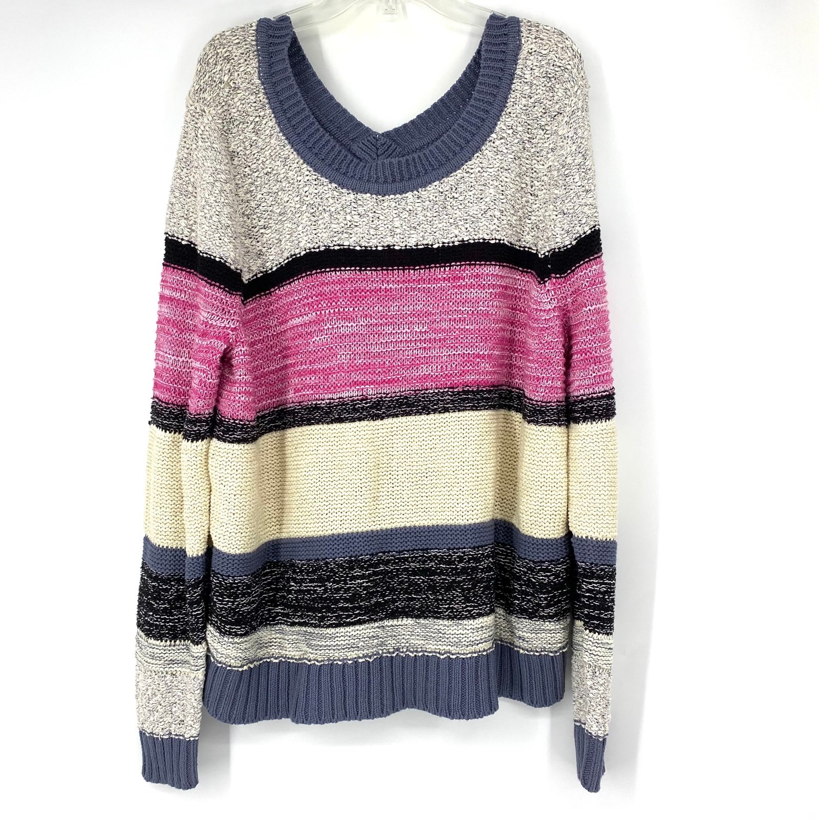 large discount NWT Caslon L Odetta Striped Sweater Ivory Pink OXhbGXCnZ just for you