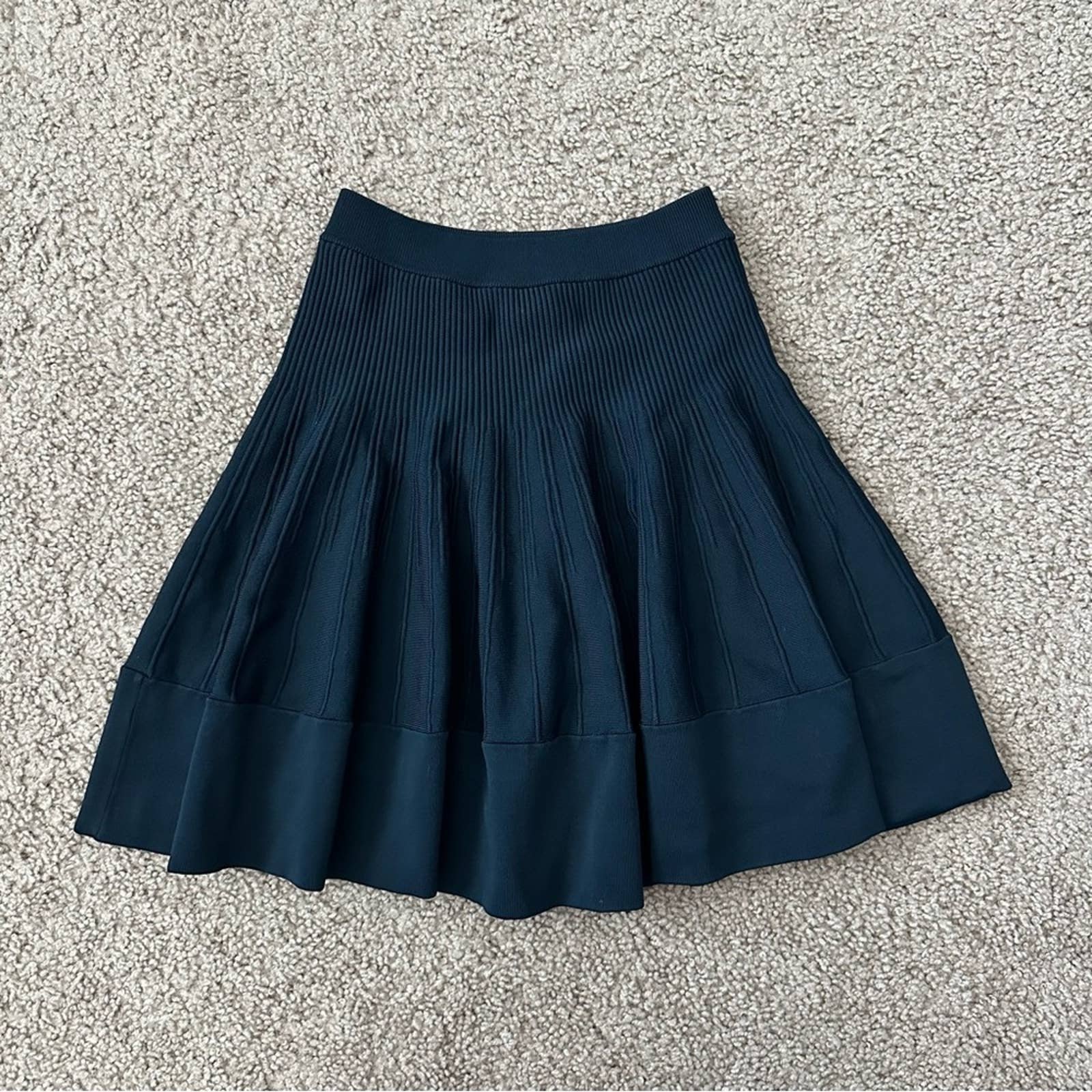 Cheap A.L.C. Skirt Womens Size XS Rayon Knit Mini Dark 