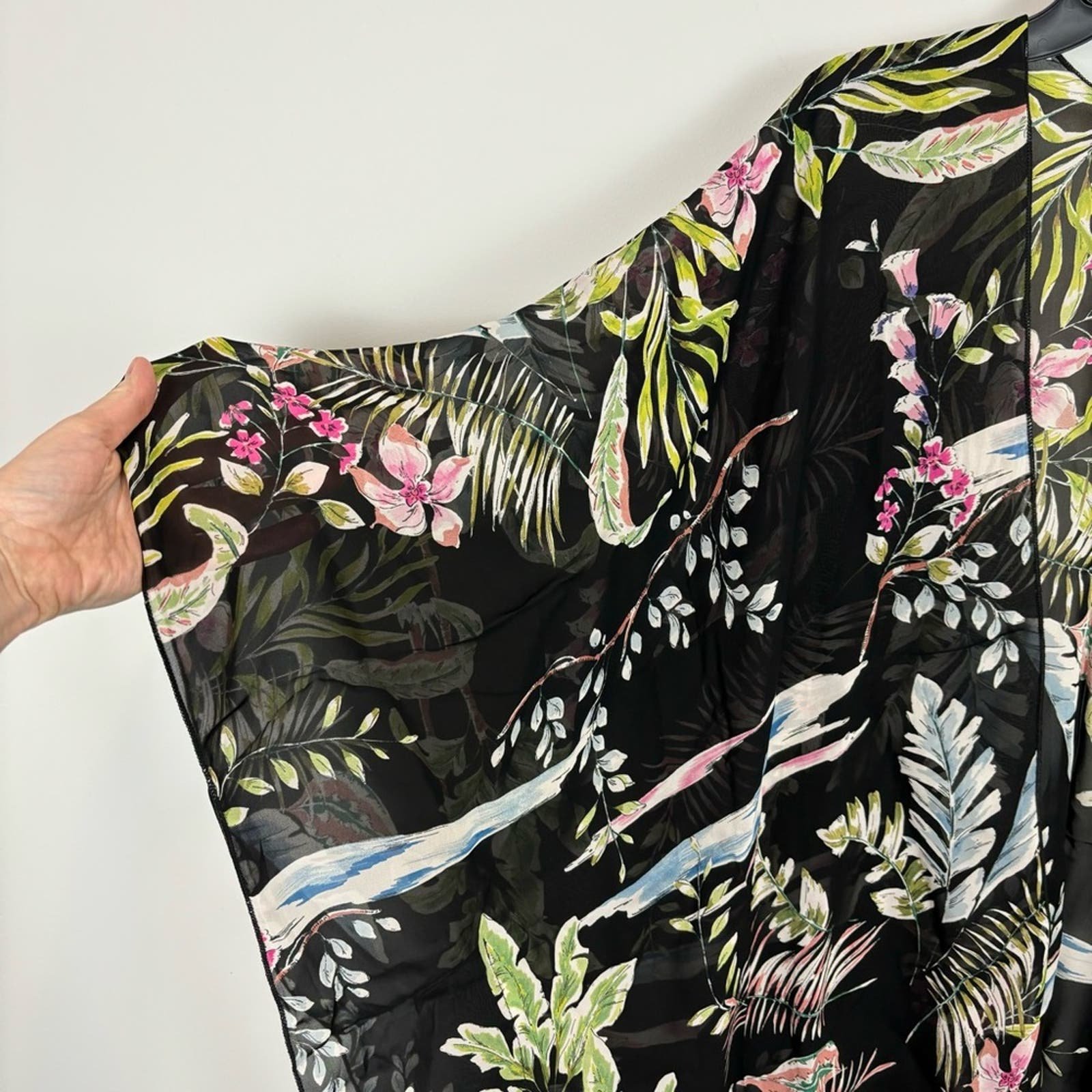 The Best Seller Karen Kane Floral Open Front Kimono Size M/L ORc4RjQKj High Quaity