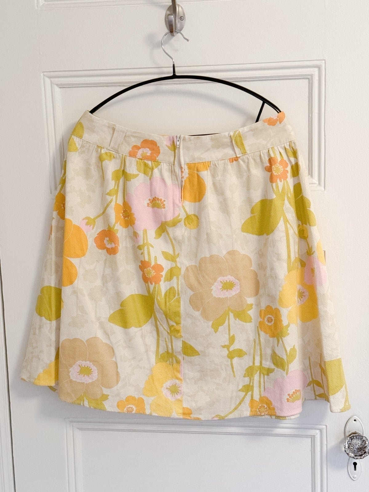 Simple Vintage Retro Floral A-line Skirt L I8ZcQstN2 no tax