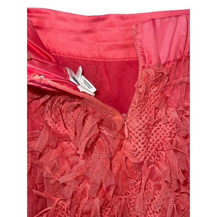 high discount ANTHROPOLOGIE Women´s Size 2 Cynthia Textured A-Line Tulle Midi Skirt in Coral ggTvCuWh4 Buying Cheap