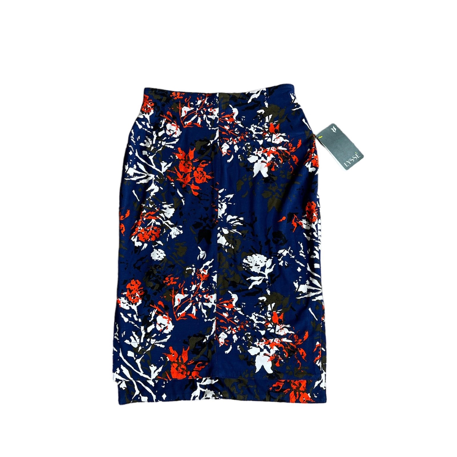 high discount Lysse- Navy Floral A-Line Stretch Skirt, 