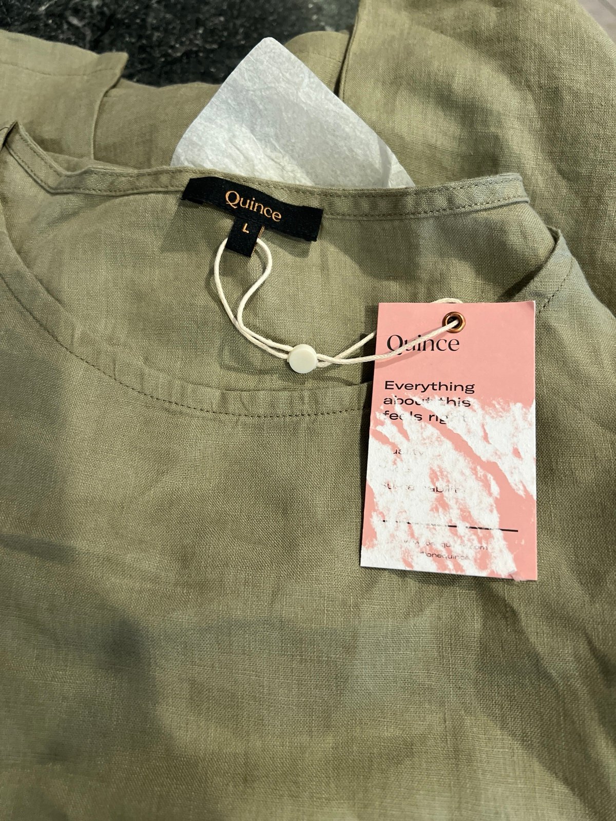Wholesale price Quince 100% European Linen Pajama Set washed olive sz L HtYhKGtZL Cool