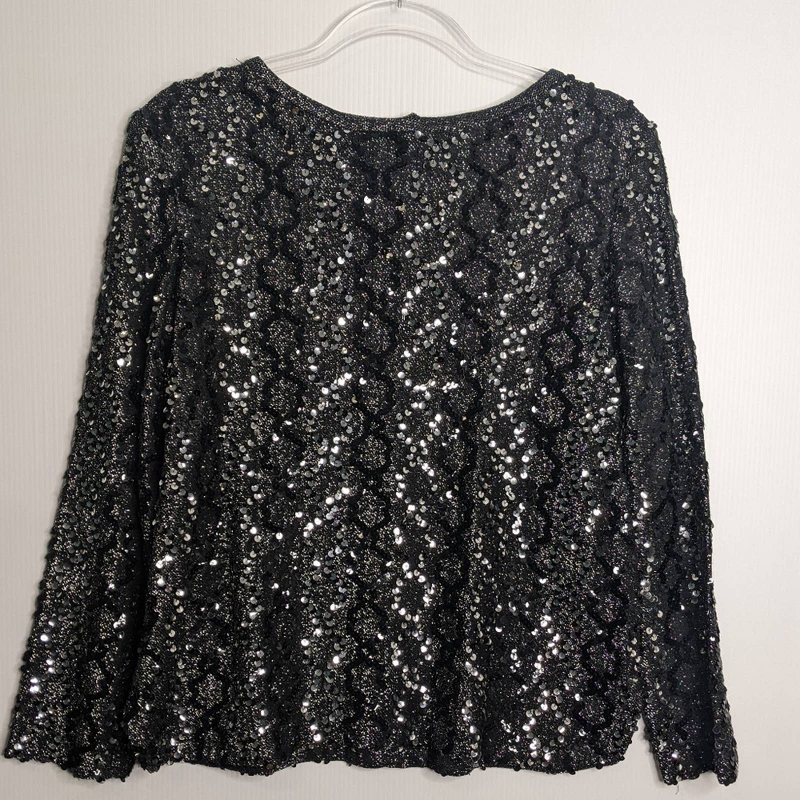 High quality Vintage 70´s Knit Sequin Zip Back Top