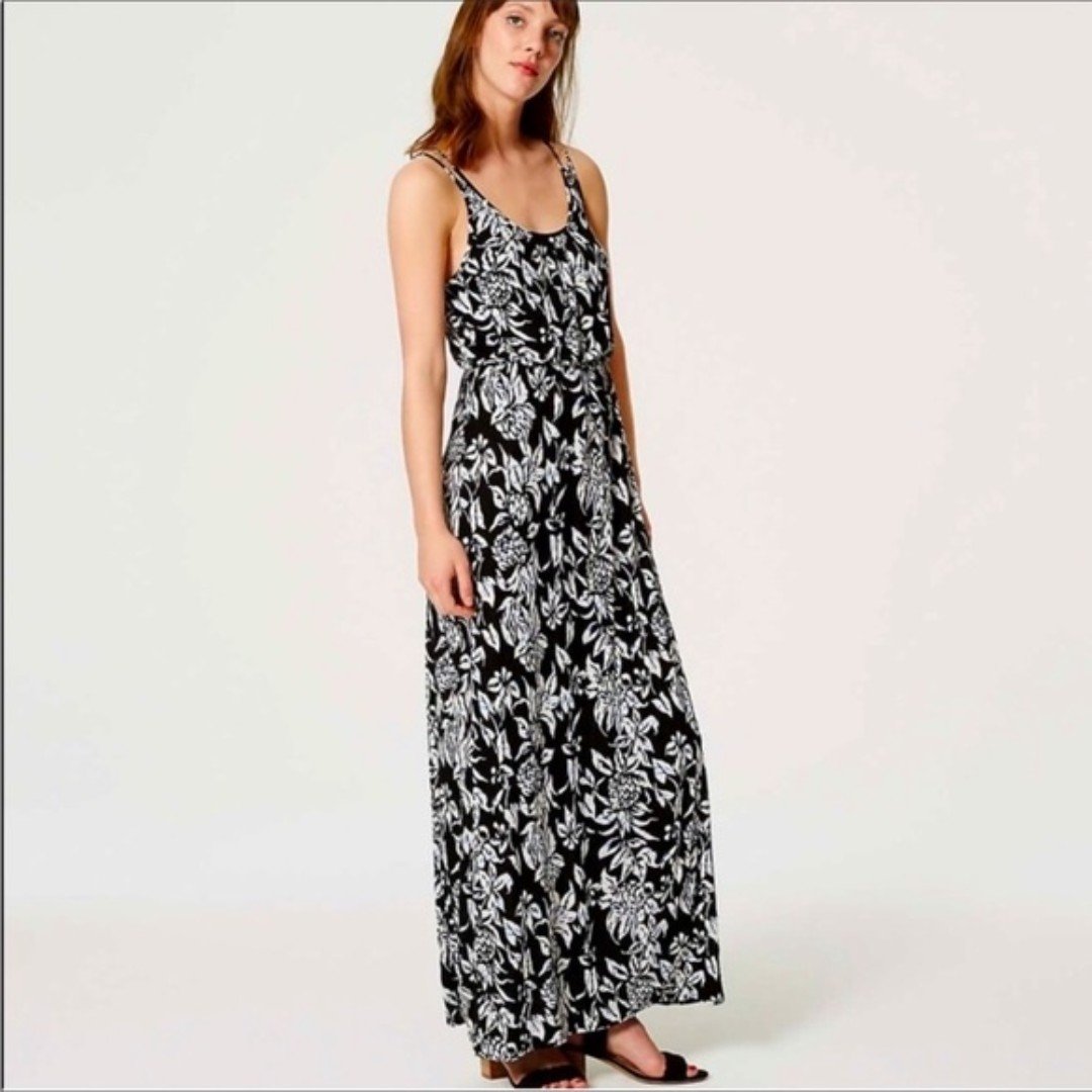 Stylish LOFT * ANN TAYLOR Subtropical Floral Maxi Dress