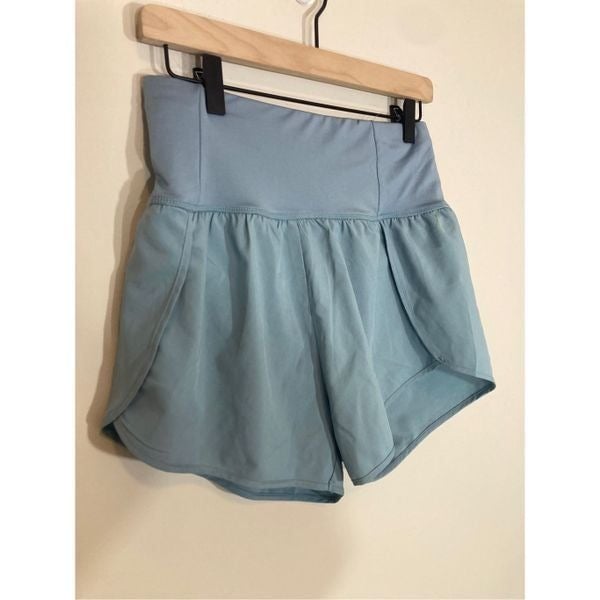 Great Lovetree High Rise Runner Align Baby Blue Teal Shorts lTBstCawK Great