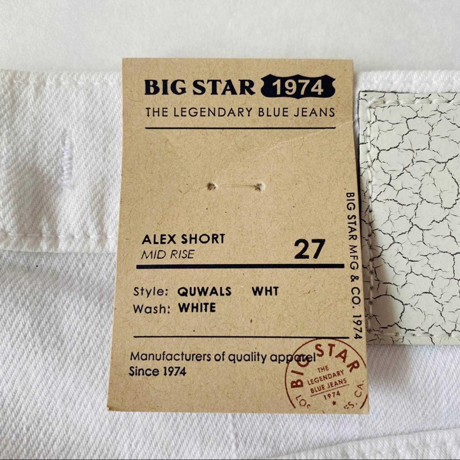 The Best Seller Big Star | Alex Short Mid Rise White Jean Shorts NWT L47FoHyCW best sale
