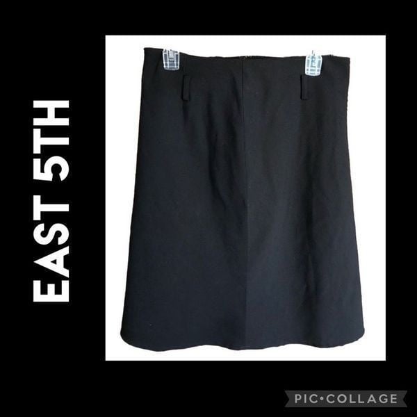 good price East 5th Black Fully Lined Mid-Length Skirt Size 8-EUC kkV7oBhJy Cheap
