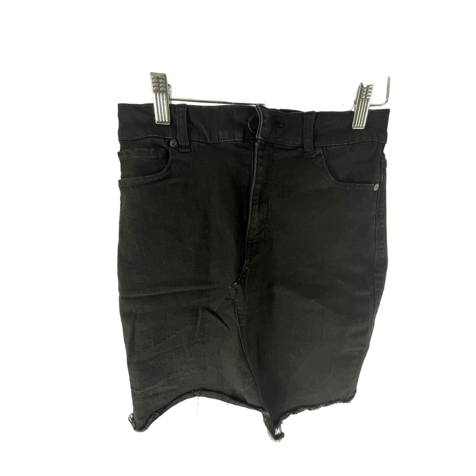 Discounted CP Jeans Black Wash Cut-Off Raw Hem Mini Den