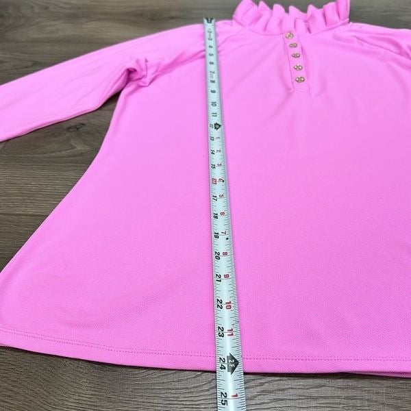High quality Lilly Pulitzer Luxletic Hutton Long Sleeve Golf Polo Pink Isle Top Size Medium MCbd6lq2s Wholesale