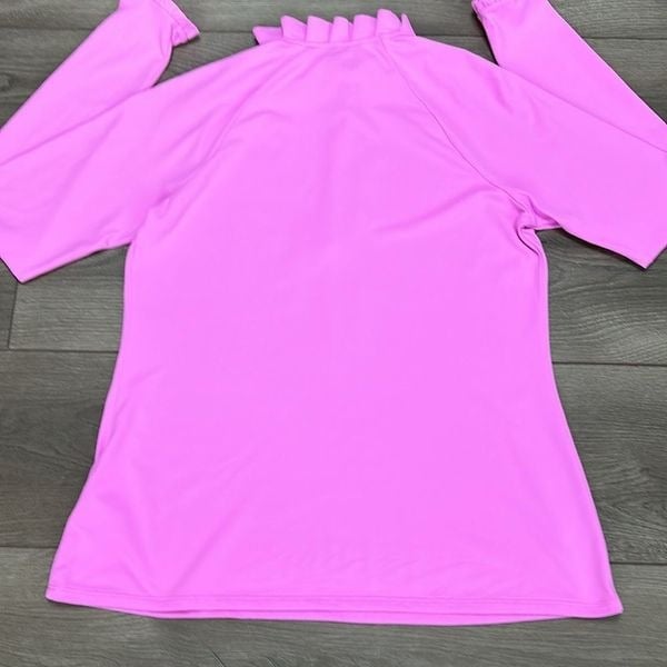 High quality Lilly Pulitzer Luxletic Hutton Long Sleeve Golf Polo Pink Isle Top Size Medium MCbd6lq2s Wholesale