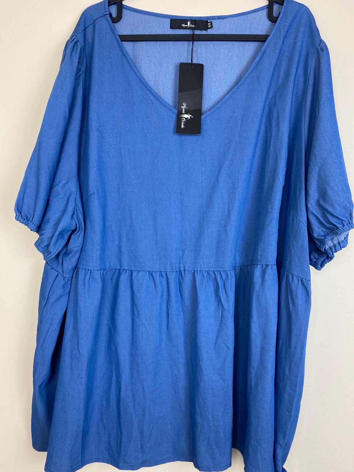 the Lowest price NWT Blue Denim Style Short Sleeve Blou