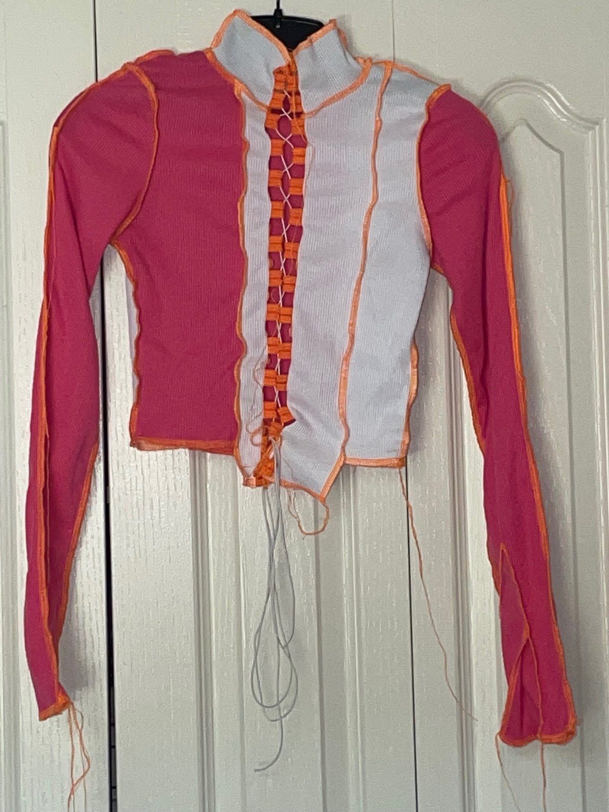 Elegant String up long sleeve top GZeqLHHzv for sale