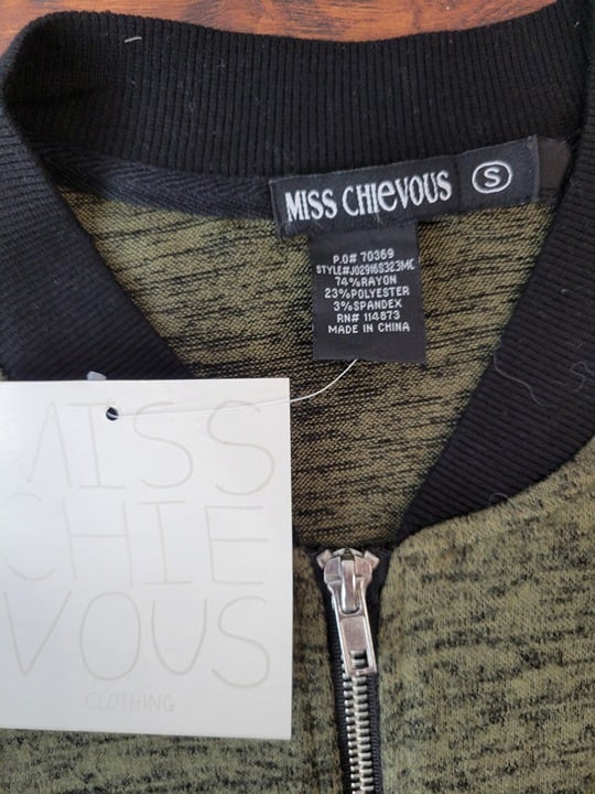 Exclusive MACY´S Miss Chievous Green Brushed Lightweight Bomber Jacket sz S NWT Spring i4EfmbSJF Fashion