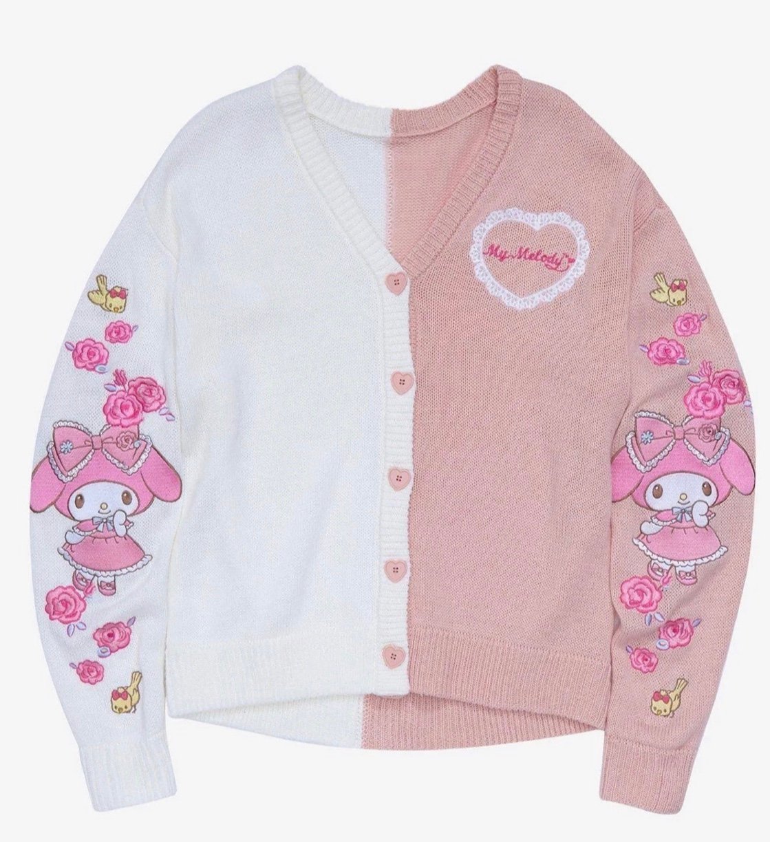 Amazing My Melody Sanrio Cute Pastel Pink Embroidered C