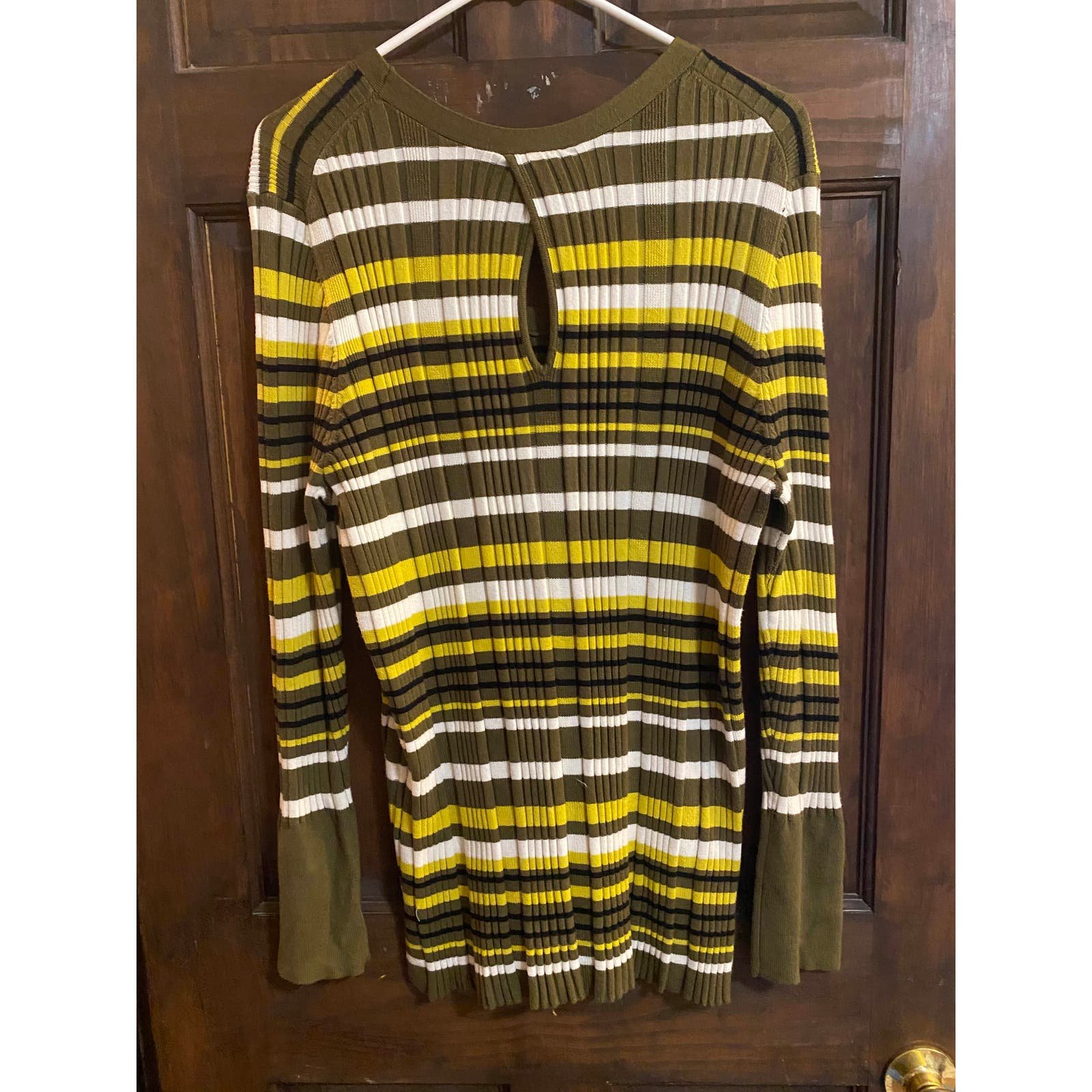high discount Lane Bryant 22/24 Green Striped Ribbed Long Sleeve Top jdHPDs7hu outlet online shop