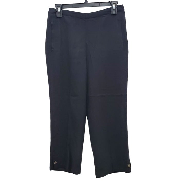 Cheap Tommy Bahama Women´s Vintage Black Silk High Waisted Cropped Capri Pants Size 8 OGlC0FdPh Great