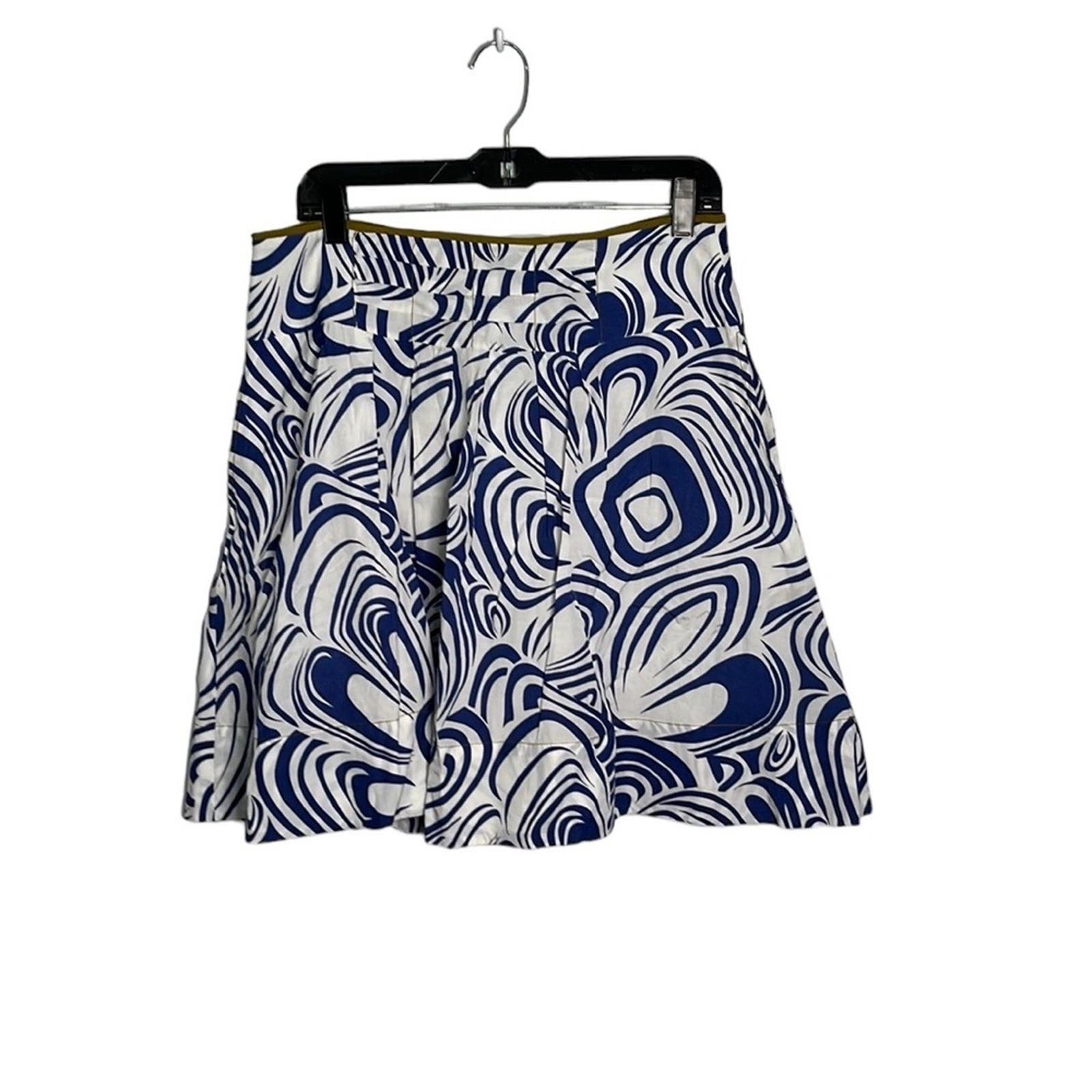 save up to 70% Cabi Blue and White Swirl Print Pleated 