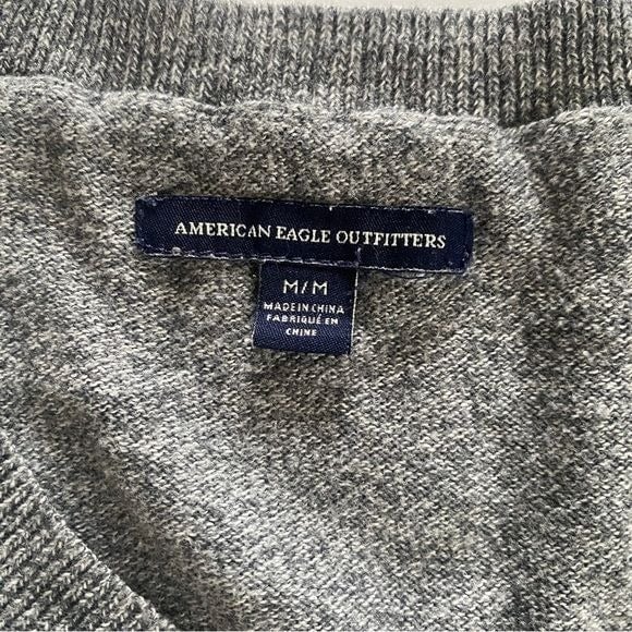 The Best Seller American Eagle Gray Speckle V Neck Sweater Sz M ijvwkSqxc for sale