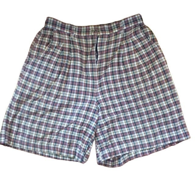 Authentic Multi Color Plaid Shorts 10 Cotton Green Blue Red Yellow White nOcO5ZPZ1 online store