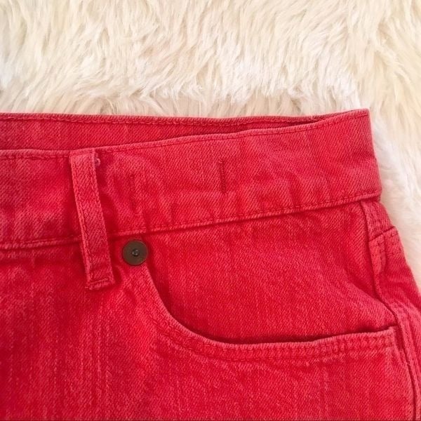Fashion MADEWELL Red Denim Cutoff Shorts Frayed Distressed Cutoffs Daisy Dukes Size 29 ooPM7zUpw Online Exclusive