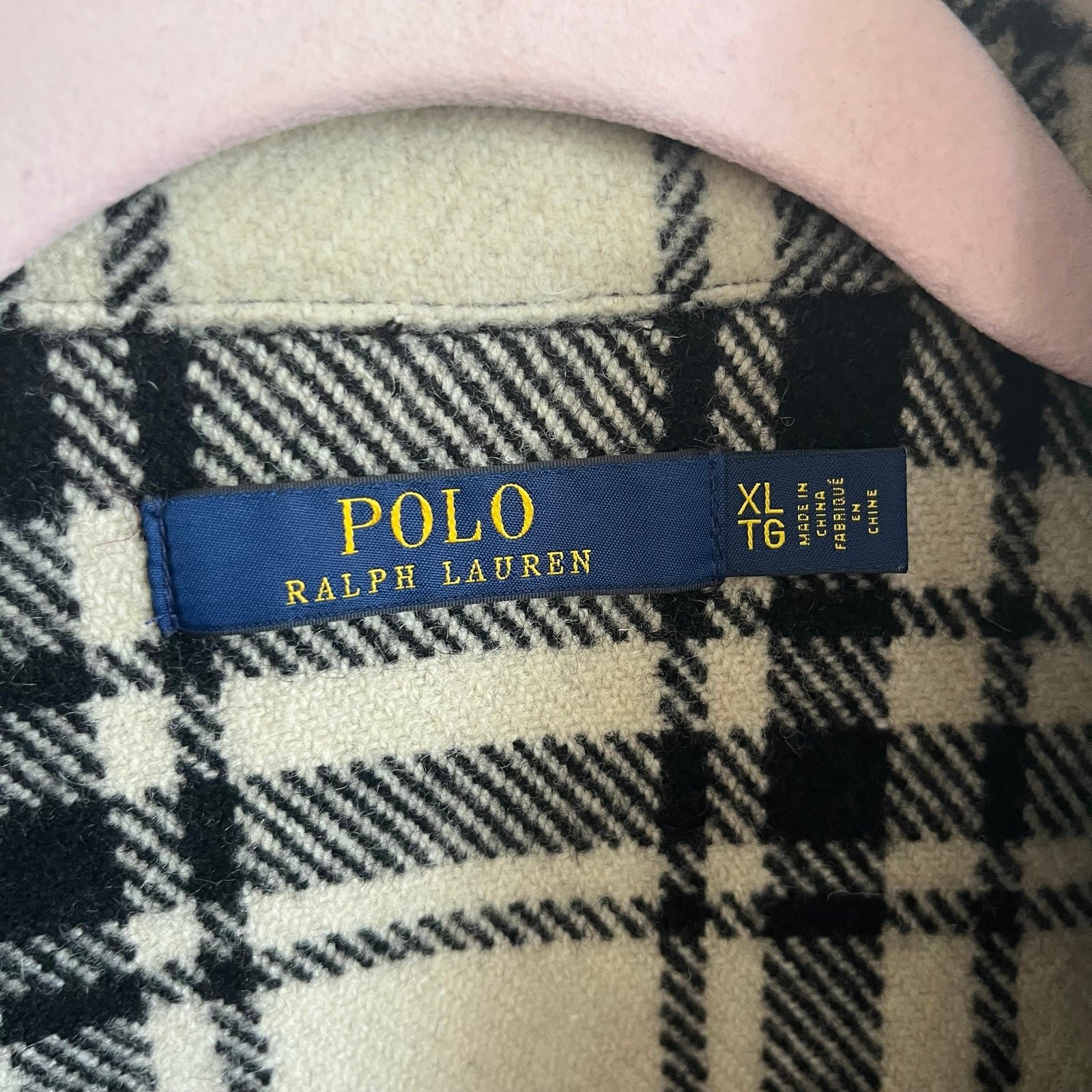 Authentic Polo Ralph Lauren Black Cream Wool Plaid Fringe Jacket M8XUuvqp6 Cheap