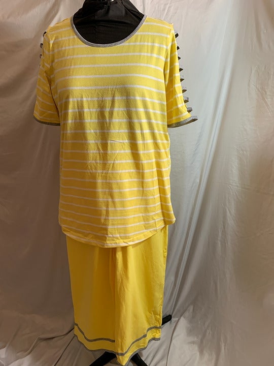cheapest place to buy  Women Yellow Sriped Capri Set Size XL fKo2NBl8c High Quaity