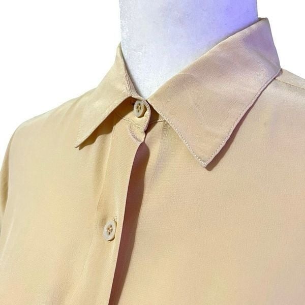 where to buy  Lillie Rubin Women´s Yellow Silk Long-Sleeve Button-Down Blouse Size 12 hfHDxkKpc Factory Price