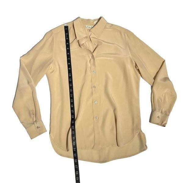 where to buy  Lillie Rubin Women´s Yellow Silk Long-Sleeve Button-Down Blouse Size 12 hfHDxkKpc Factory Price