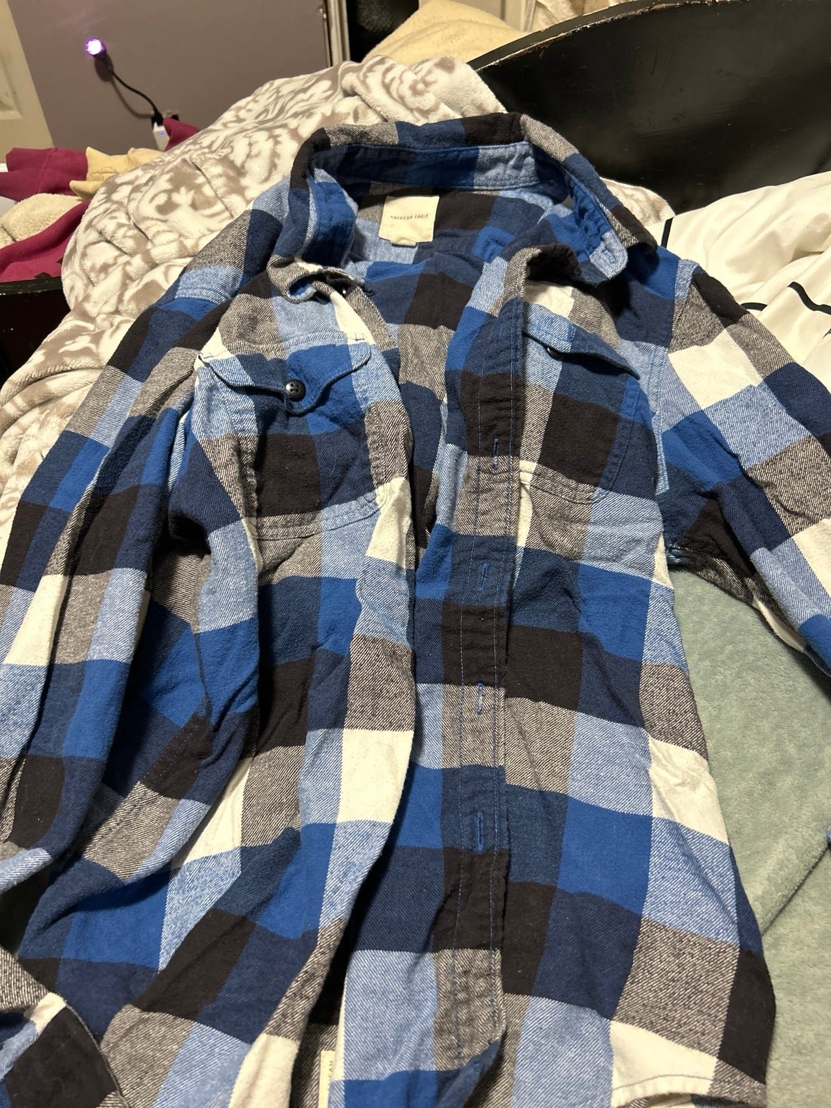 large selection american eagle flannel size XL men oYqu
