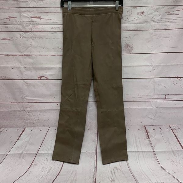 Simple Vince Women’s Lamb Leather Stretch Leggings Pull On Pants Brown Size Small h7kb6TNnv US Outlet