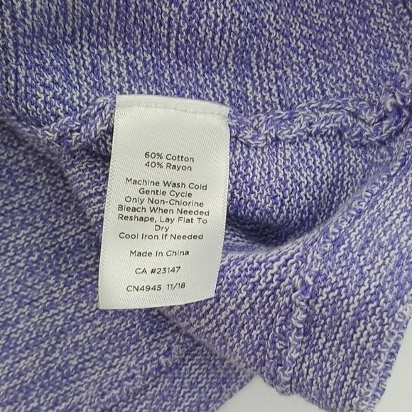 Exclusive Talbots Sweater Purple Tunic Button 3/4 Sleeve Stretch Womens Size Small kTcX4YL6z US Outlet