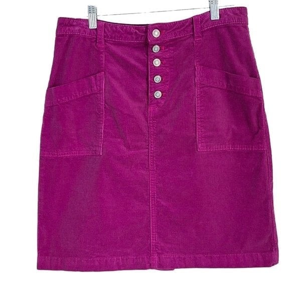 Exclusive ANTHROPLOGIE Pilcro A-Line Corduroy Skirt Pink Button-Fly Size 8 Casual KcGCoOZcz US Outlet