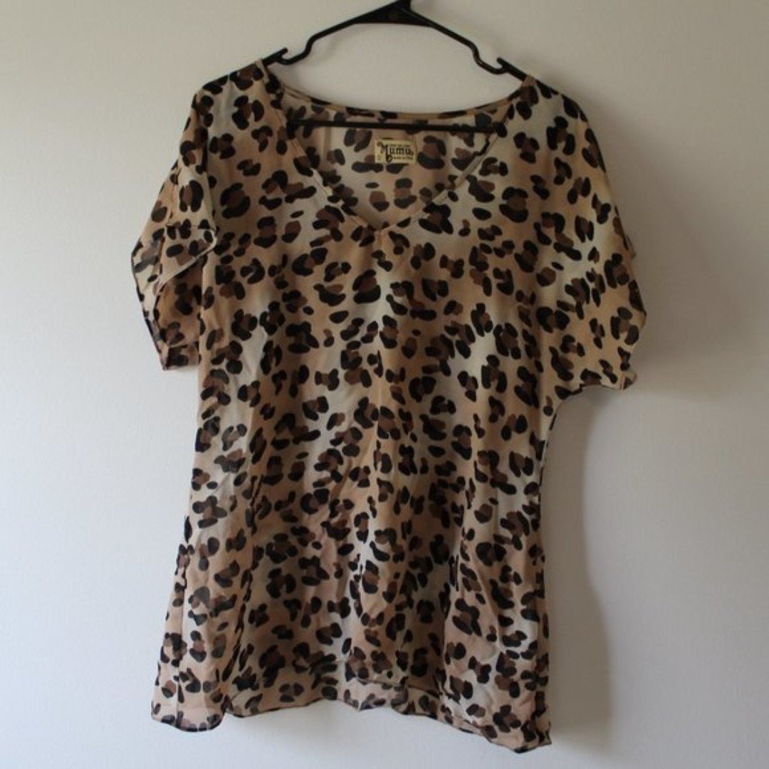 Elegant Show Me Your Mumu Leopard Print Sheer Top mEwo7