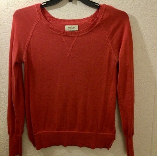 The Best Seller Orange Crew Neck Sweater by Sonoma (Siz