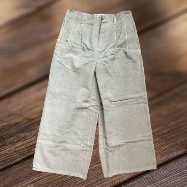 Latest  Labo.Art Grey Corduroy High Waisted Wide Leg Pants Size S/M RARE ks24PR1Kl Outlet Store
