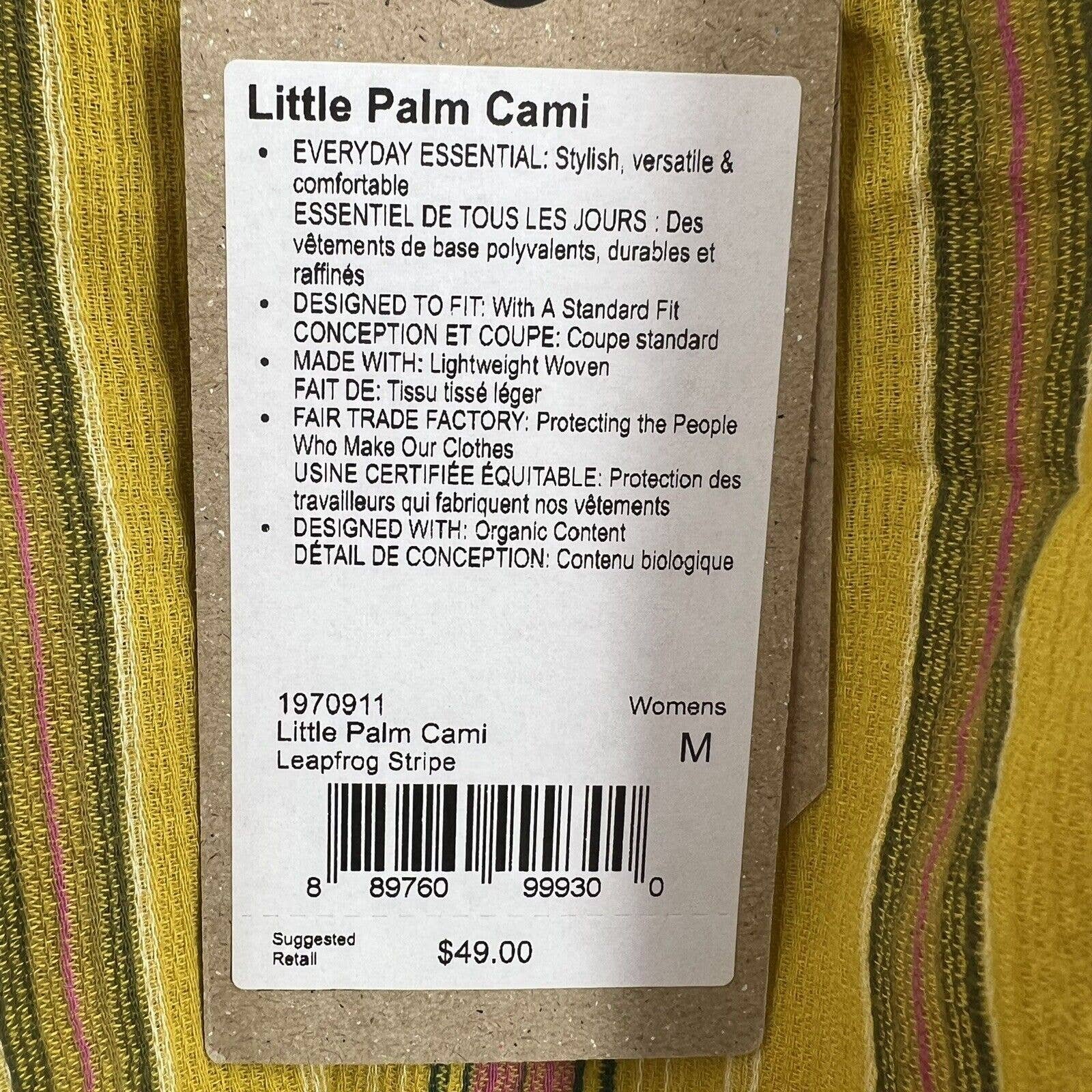 large discount PrAna Yellow Little Palm Cami New Medium HP8K5Mr9z best sale